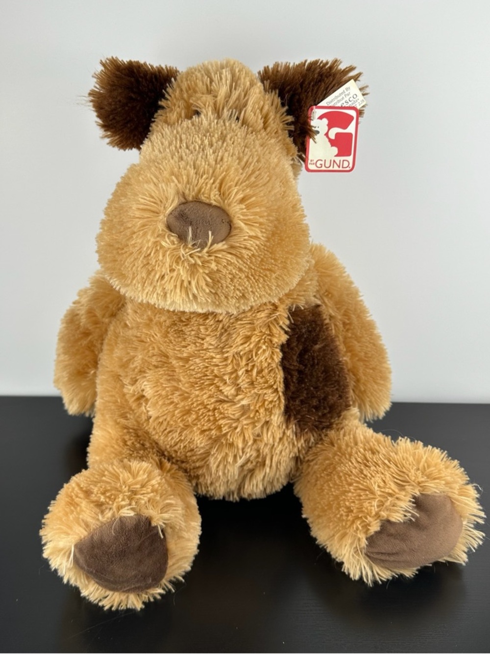Gund Rare Jumbo Brown Tan Puppy Dog 15” #4059795 Large Teddy Plush NWT